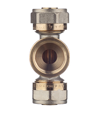 Тройник 16 обж(ц) х 1/2 ВР(г) х 16 обж(ц)