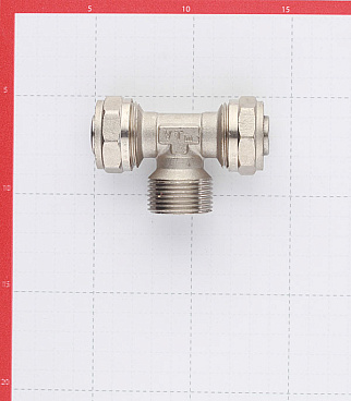 Тройник VALTEC (VTm.333.N.260626) 26 обж(ц) х 1 НР(ш) х 26 обж(ц)