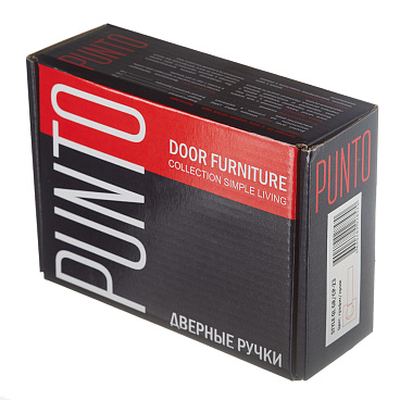 Ручка дверная Punto Nova квадратная розетка матовый никель/белый