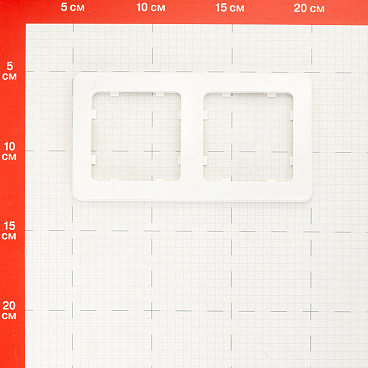 Рамка Hegel Master двухместная белая (Р402)