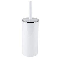 Ершик для унитаза Primanova Lenox напольный пластик белый (M-E34-01)