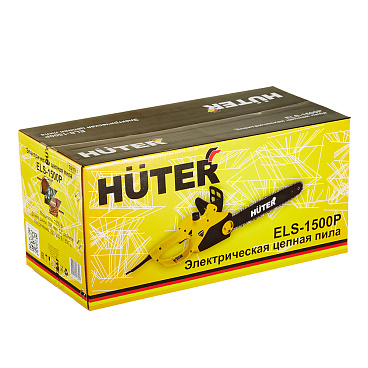 Пила цепная электрическая Huter ELS-1500P 1500 Вт 12" шаг 3/8" паз 1,3 мм 45 звеньев (70/10/4)