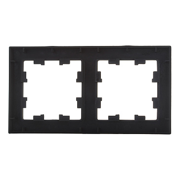 Рамка Systeme Electric AtlasDesign двухместная карбон (ATN001002)