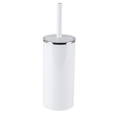 Ершик для унитаза Primanova Lenox напольный пластик белый (M-E34-01)