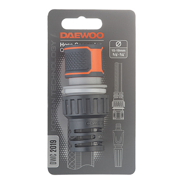 Коннектор 5/8х3/4 для шланга Daewoo пластиковый (DWC 2019)