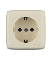 Розетка Hegel Alfa накладная слоновая кость с изолирующей пластиной (РА16-113-01)