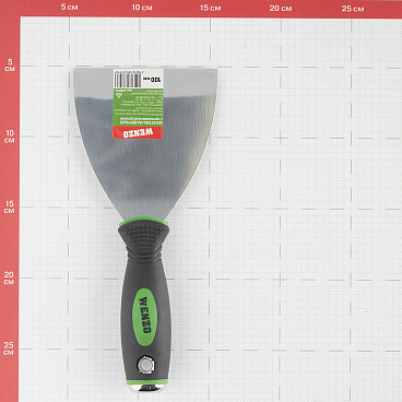 Шпатель малярный Wenzo 100 мм с эргономичной ручкой и ударным наконечником (678512)