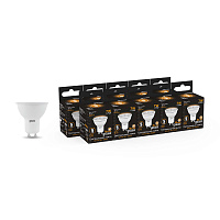 Лампа светодиодная Gauss GU10 3000К 7 Вт 600 Лм 150-265 В рефлектор MR16 матовая (10 шт.)