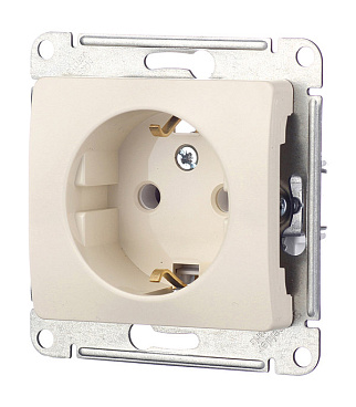 Розетка Systeme Electric Glossa встраиваемая бежевая (GSL000243)