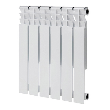 Радиатор биметаллический КМ 500 мм 6 секций 1" боковое подключение белый