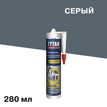 Герметик силиконовый универсальный Tytan Professional серый 280 мл