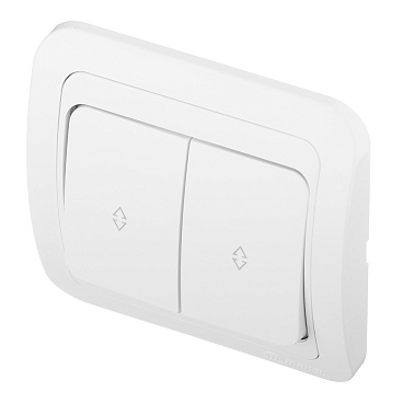 Переключатель Makel Mimoza двухклавишный встраиваемый белый (12026)