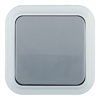 Выключатель Svet одноклавишный накладной серый (EV 0366-5515)