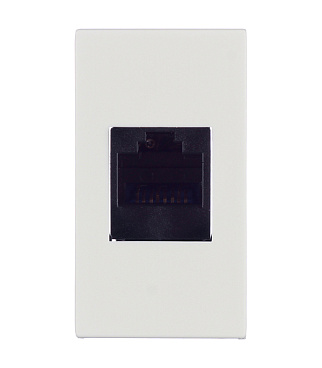 Розетка для кабель-канала компьютерная DKC Viva белая RJ45 1 модуль (45038)