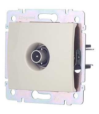 Розетка телевизионная Legrand Valena встраиваемая слоновая кость (695617)