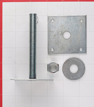 Анкер регулировочный оцинкованный М24 h200 120х120х4 мм