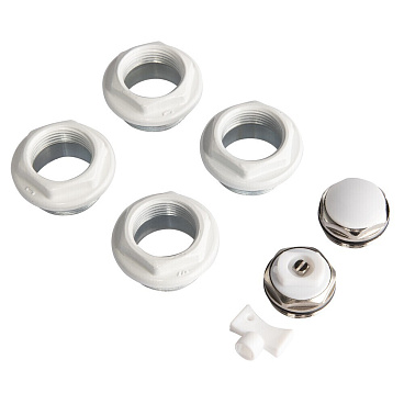 Набор присоединительный Royal Thermo 1" х 3/4" для радиатора белый 7 предметов (RT3/4W)