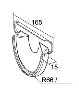 Заглушка желоба Grand Line металлическая d125 мм коричневый RAL 8017