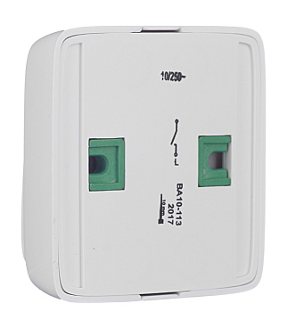 Выключатель Hegel Alfa одноклавишный накладной белый (ВА10-113)