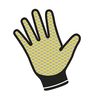 Перчатки х/б кислотоустойчивые с неопреновым покрытием водонепроницаемые Delta Plus черные 9 (L) (VE509NO09/2007)