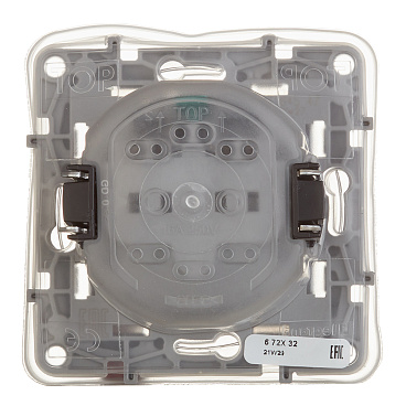 Розетка Legrand Etika встраиваемая белая со шторками с крышкой (672232)