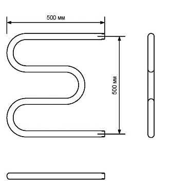 Полотенцесушитель электрический MyFrea ЭК М 500х500 мм 60 Вт хром