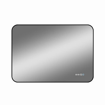 Зеркало с подсветкой прямоугольное 100х70 см с часами Continent Caseiro Led (ЗЛП5054)