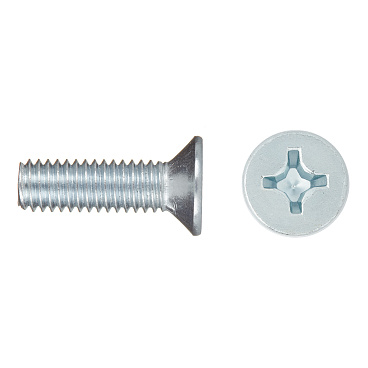 Винт оцинкованный M6x20 мм DIN 965 потайная головка (10 шт.)