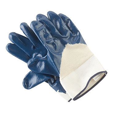 Перчатки полиэстеровые с нитриловым обливом Hesler бело-синие 10 (L) (668644/5875)