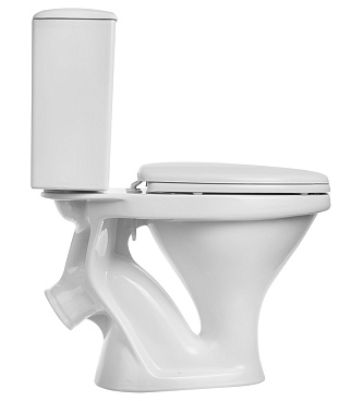 Унитаз-компакт Santeri Вест с косым выпуском с сиденьем пластик белый (1.P201.8.S00.00B.F)