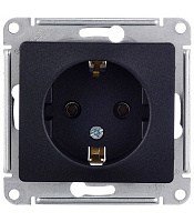 Розетка Systeme Electric Glossa встраиваемая антрацит (GSL000743)