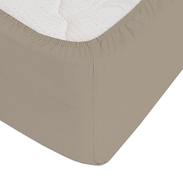 Простыня на резинке 180х200х30 см сатин латте Lorikeet Solo