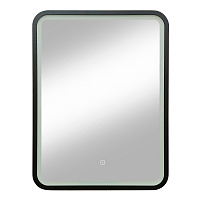 Зеркало с подсветкой прямоугольное 60х80 см в раме черной с сенсорным включением Continent Porto (ЗЛП2416)