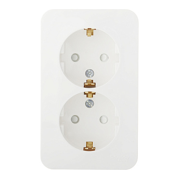 Розетка Systeme Electric Blanca накладная молочная со шторками (BLNRA011212)