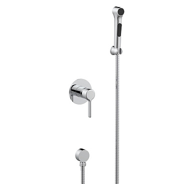 Смеситель с гигиеническим душем встраиваемый Voda Column со скрытой частью в комплекте хром (CLM83H)