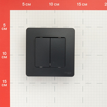 Выключатель Systeme Electric Blanca двухклавишный встраиваемый антрацит (BLNVS010506)