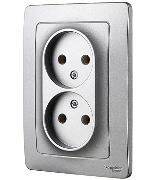 Розетка Systeme Electric Blanca встраиваемая алюминий (BLNRS000023)