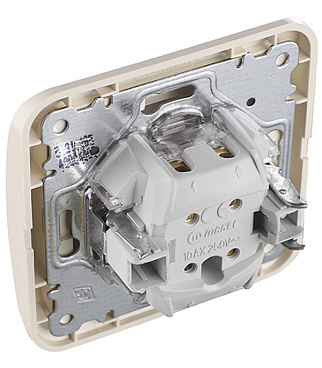 Переключатель Makel Mimoza одноклавишный встраиваемый бежевый (25005)