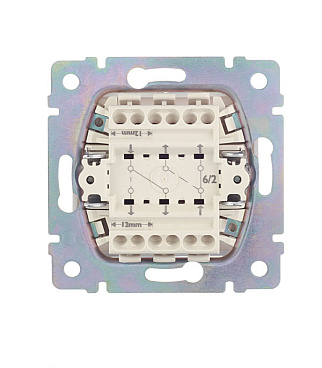 Переключатель Legrand Valena двухклавишный встраиваемый белый (694266)