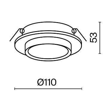 Встраиваемый светильник Technical DL086-GX53-RD-W