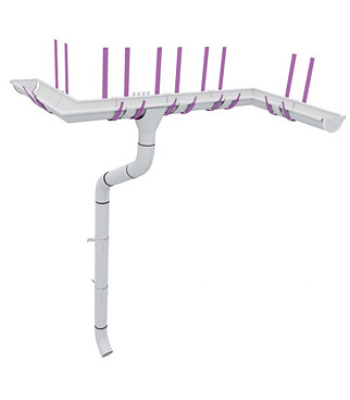 Кронштейн желоба Grand Line металлический d125 мм 210 мм белый RAL 9003