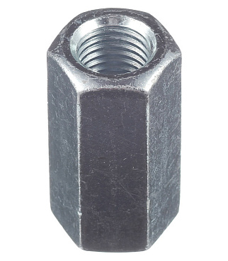 Гайка соединительная оцинкованная М16 х48 мм DIN 6334 (1 шт.)
