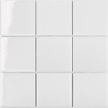 Мозаика Starmosaic белая керамическая 300х300х6 мм глянцевая