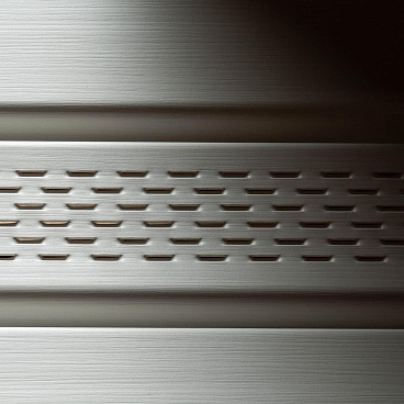 Софит ПВХ с центральной перфорацией Docke Standard пломбир 3000х305 мм