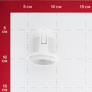 Патрон для лампы E27 UNIVersal M10 термостойкий пластик 1000 Вт IP20 люстровый белый (5560711)