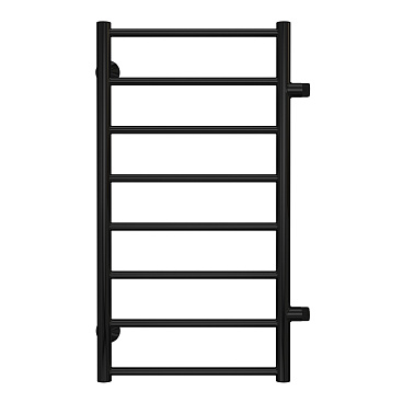 Полотенцесушитель водяной Terminus Аврора П8 800х400 мм лесенка с боковым подключением 500 мм черный муар