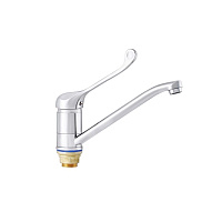 Смеситель для раковины ПСМ Профсан локтевой с поворотным изливом хром (548078)