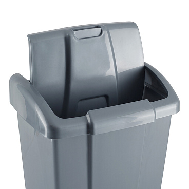 Контейнер для мусора Martika Форте с крышкой 6 л пластик серый