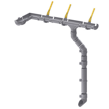 Крепление Docke Premium для кронштейна d120 мм белое RAL 9003 регулируемое