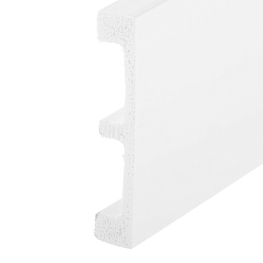 Плинтус экополимер Cosca 80х15х2000 мм белый (PX048)